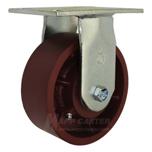 6" Heavy Duty Casters | 6" x 2-1/2" Ductile Steel Wheel Rigid Caster - 26HR17
