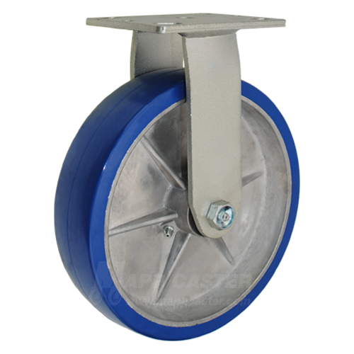 8" x 2" Polyurethane on Aluminum Wheel KP Rigid Caster - 1,350 Lbs Capacity