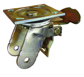 5" x 2" Swivel Caster with Total Lock Brake Rig with 4" x 4-1/2" Top Plate - Part # 2RHAB5AS