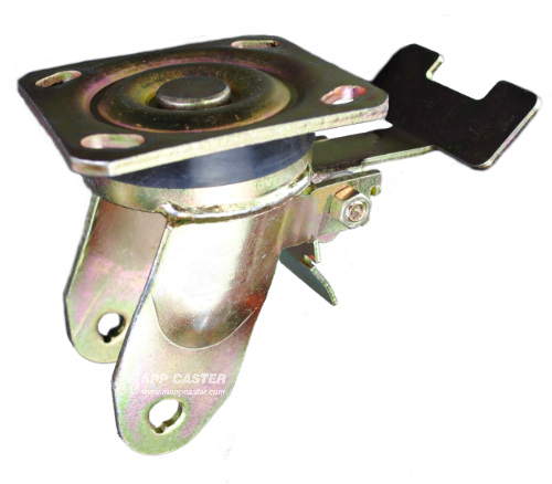 6" x 2" Swivel Caster Total Lock Brake Rig with 4" x 4-1/2" Top Plate - Part # 2RHAB6AS