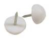 Plastic furniture glide with nail