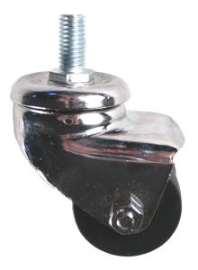 2" x 2" Nylon Twin Wheel Swivel Caster 1/2" Threaded Stem - 400 Lbs Capacity