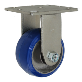 4" x 2" Polyurethane on Aluminum Wheel KPL Rigid Caster - 750 Lbs Capacity SIDE VIEW