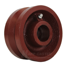4" x 2" V-Groove Ductile Steel Wheel - Part # QVGR4M0