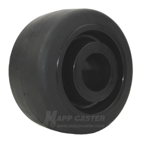 4" x 2" Rubber on Nylon Core Caster Wheel - Part # LED420RN23B