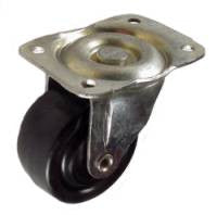 1-5/8" Low Profile Soft Rubber Wheel Swivel Caster | Part# 57601-5/8OX