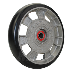 8" x 1-1/2" Flat Free Rubber on Aluminum Hand Truck Wheel - Part# 610815