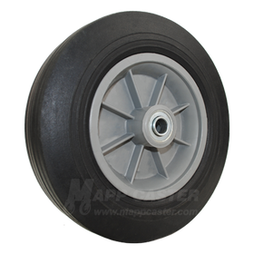 10" Flat Free Solid Rubber Hand Truck Wheel - Part# 6111025