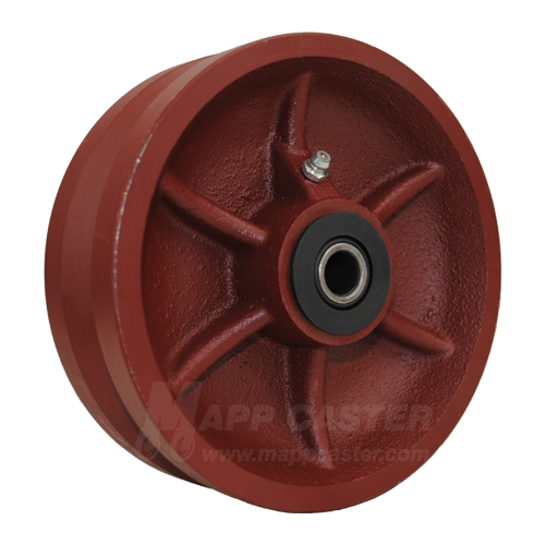 LDV60JT84 | 6" x 2" V-Groove Ductile Steel Wheel with Bearings
