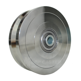 6" Heavy Duty V-Groove Powered Gate Wheel - 5,000 Lbs Capacity PAH110