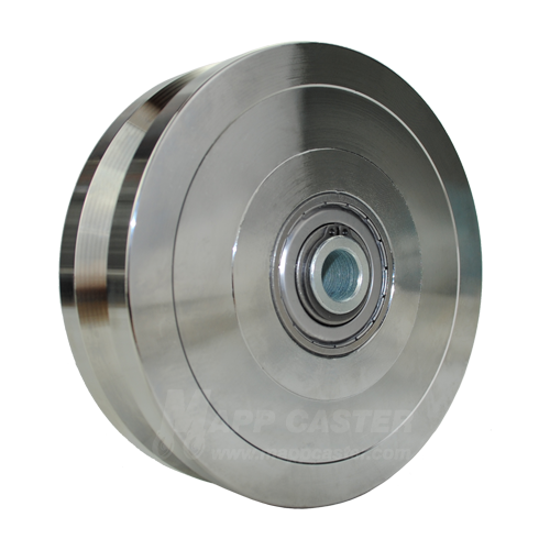 6" Heavy Duty V-Groove Powered Gate Wheel - 5,000 Lbs Capacity PAH110