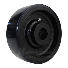 6" x 2" Polyurethane on Iron Wheel - Part # QPCI6M0