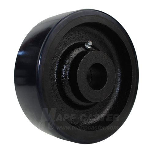 6" x 2" Polyurethane on Iron Wheel - Part # QPCI6M0