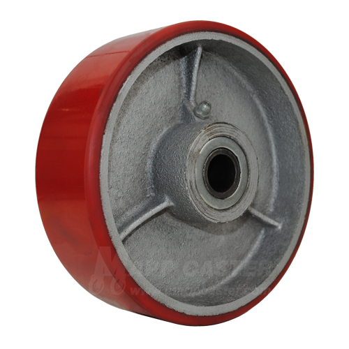6" x 2" Polyurethane on Iron Concrete Saw Wheel with 1" Roller Bearings - Part # F043250