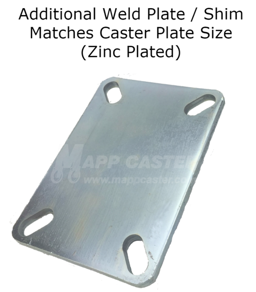 Caster Weld Plate - 5-1/4" x 7-1/4" | Caster Shim Plate