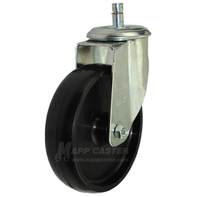 5" x 1-1/4" Wheel Swivel Caster With 74/16"x 7/8" Grip Ring Stem - Part #: 7GLEG4512NPP