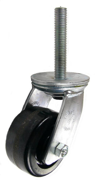 4" x 2" Phenolic Wheel Swivel Caster with 3/4" Threaded Stem - 600 Lbs Capacity