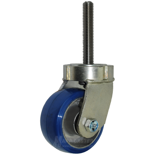 4" x 2" Polyurethane on Aluminum Wheel Caster with 3/4" x 4" Threaded Stem - 600 Lbs Capacity