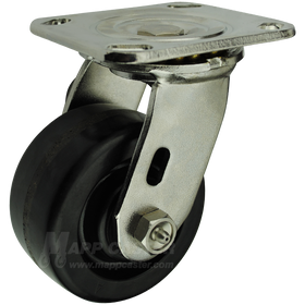 4" x 2" Phenolic Wheel Stainless Steel Swivel Caster - 800 Lbs Capacity