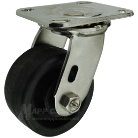 4" x 2" Hi-Temp Heateater Wheel Stainless Steel Swivel Caster - 800 Lbs Capacity