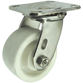 4" x 2" Retort Wheel Stainless Steel Swivel Caster - 550 Lbs Capacity