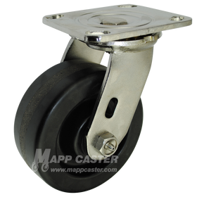 5" x 2" Phenolic Wheel Stainless Steel Swivel Caster - 1,000 Lbs Capacity