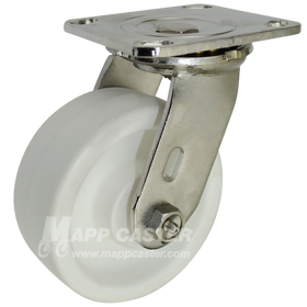 5" x 2" Retort Wheel Stainless Steel Swivel Caster - 650 Lbs Capacity