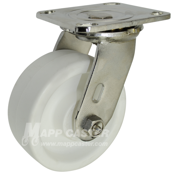 5" x 2" Retort Wheel Stainless Steel Swivel Caster - 650 Lbs Capacity