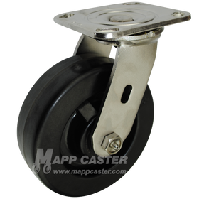6" x 2" Phenolic Wheel Stainless Steel Swivel Caster - 1,200 Lbs Capacity