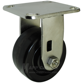 4" x 2" Phenolic Wheel Stainless Steel Rigid Caster - 800 Lbs Capacity