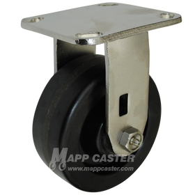 5" x 2" Phenolic Wheel Stainless Steel Rigid Caster - 1,000 Lbs Capacity