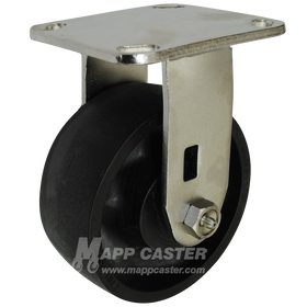 5" x 2" Hi-Temp Heateater Wheel Stainless Steel Rigid Caster - 1,000 Lbs Capacity