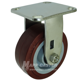 5" x 2" Polyurethane Wheel Stainless Steel Rigid Caster - 750 Lbs Capacity