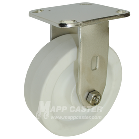 6" x 2" Retort Wheel Stainless Steel Rigid Caster - 700 Lbs Capacity