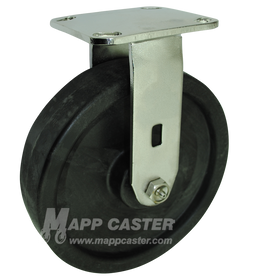 8" x 2" Hi-Temp Heateater Wheel Stainless Steel Rigid Caster - 1,250 Lbs Capacity