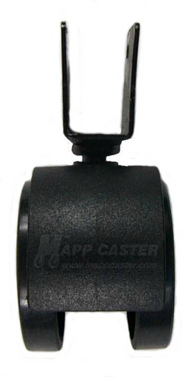 2" (50mm) U Stem Style Stem Nylon Twin Wheel Caster