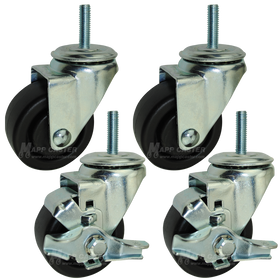 3" Husky Workbench Casters (2 Brakes) - 300 Lbs Capacity (Each Caster)