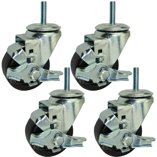 3" Husky Workbench Brake Casters