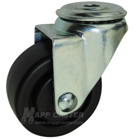 3" x 1-1/4" Heavy Duty Plastic Hollow Kingpin Caster - 300 Lbs Capacity