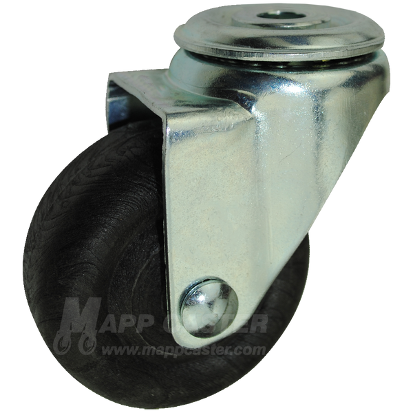 3" x 1-1/4" High Temp Nylon Wheel Hollow Kingpin Caster - 350 Lbs Capacity