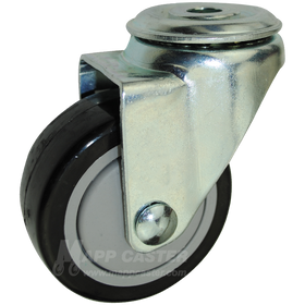 3" x 1-1/4" Polyurethane Wheel Hollow Kingpin Caster - 300 Lbs Capacity