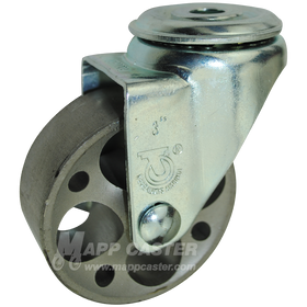 3" x 1-1/4" Steel Wheel Hollow Kingpin Caster - 350 Lbs Capacity