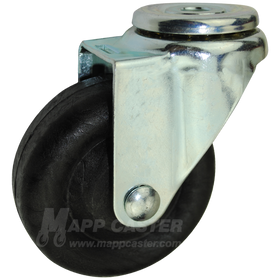 3-1/2" x 1-1/4" High Temp Nylon Wheel Hollow Kingpin Swivel Caster - 350 Lbs Capacity