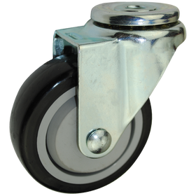 3-1/2" x 1-1/4" Polyurethane Wheel Hollow Kingpin Caster - 300 Lbs Capacity