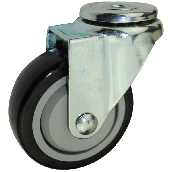 3-1/2" x 1-1/4" Polyurethane Wheel Hollow Kingpin Caster - 300 Lbs Capacity