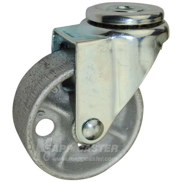3-1/2" x 1-1/2" Steel Wheel Hollow Kingpin Caster - 350 Lbs Capacity