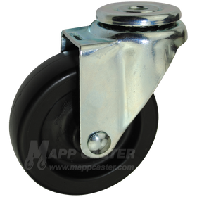 4" x 1-1/4" Heavy Duty Plastic Hollow Kingpin Swivel Caster - 350 Lbs. Capacity