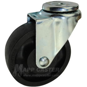 4" x 1-1/2" High Temp Nylon Wheel Hollow Kingpin Swivel Caster - 350 Lbs. Capacity