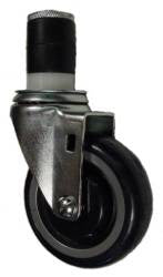 4" x 1-1/4" Polyurethane Wheel Swivel Caster - Select Expanding Stem Size - 300 Lbs Capacity