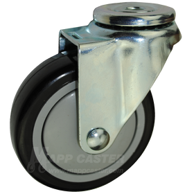 4" x 1-1/4" Polyurethane Wheel Hollow Kingpin Caster - 350 Lbs Capacity